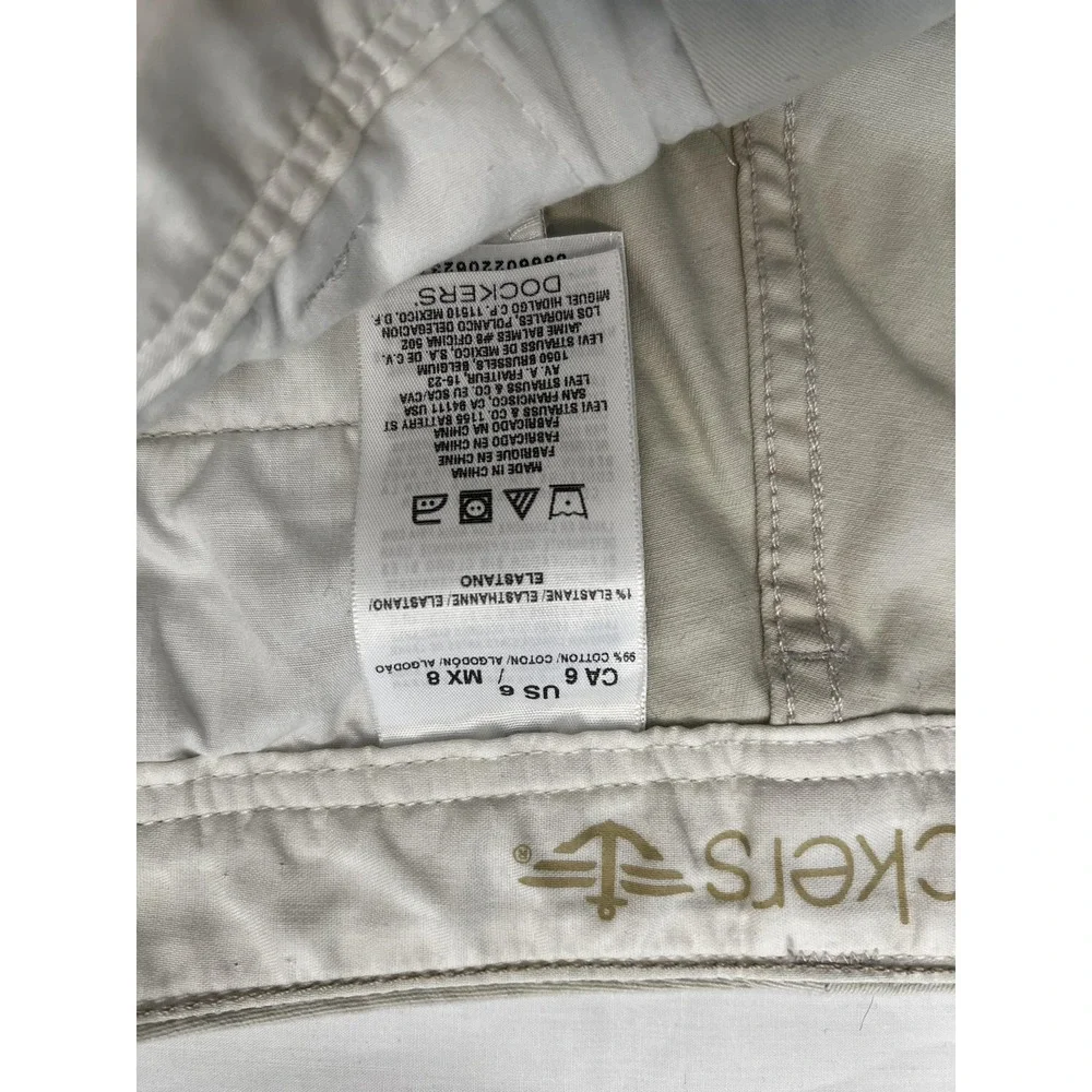 Dockers Shorts Mens 6 Khaki Beige Chino Walking Mid‎ Rise Stretch Casual
